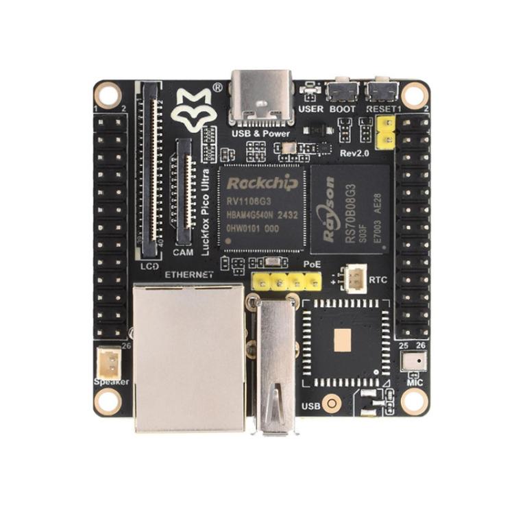 Luckfox Pico Ultra B RV1106G2 0.5TOPS Micro Linux Development Board Integrated Processor Without Wi-Fi/PoE, Specification: Without Screen - Arduino Nucleo Accessories by Luckfox | Online Shopping UK | buy2fix