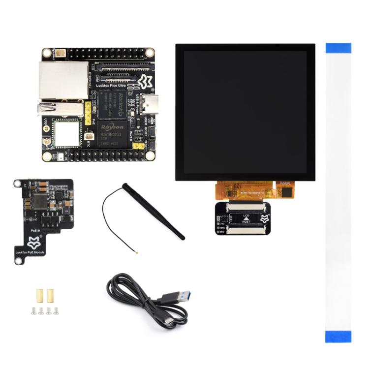 Luckfox Pico Ultra W RV1106G3 1TOPS Mini Linux Development Board Integrated Processor With Wi-Fi/PoE, Specification: 720x720 Touch Screen - Arduino Nucleo Accessories by Luckfox | Online Shopping UK | buy2fix