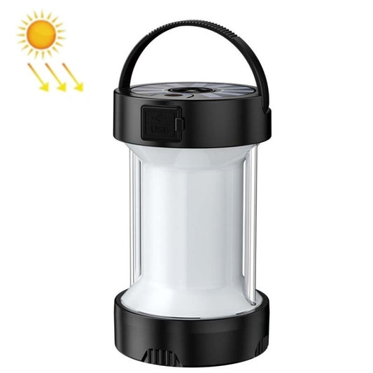 Camping Lantern Outdoor Solar Emergency Lights Multifunctional Tent Light(Black) - Camping Lighting by buy2fix | Online Shopping UK | buy2fix