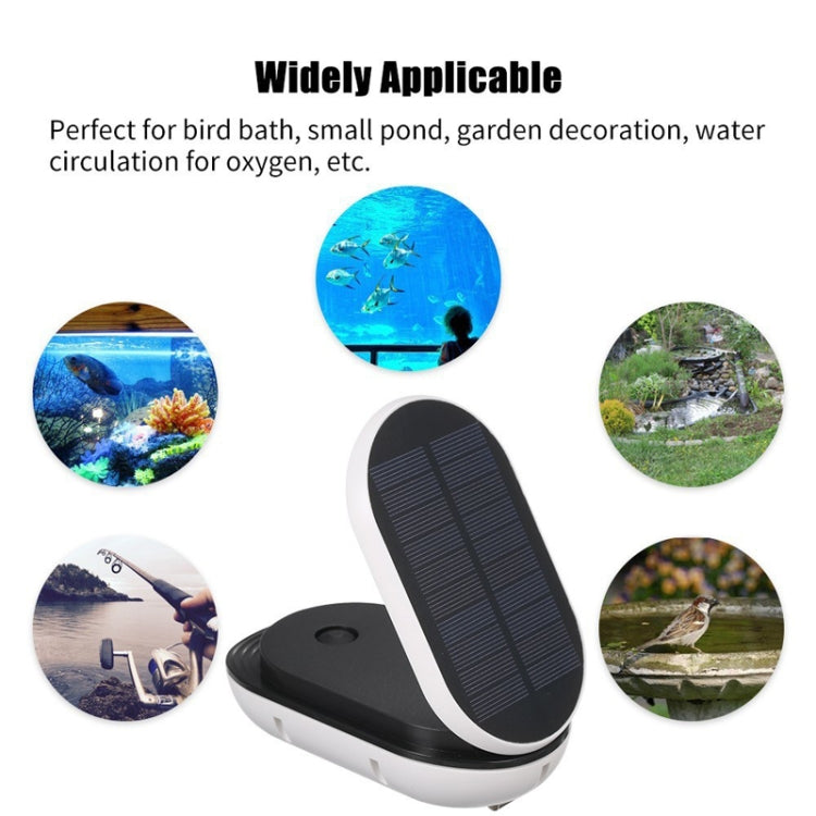 Outdoor Portable Solar Oxygen Pump Aquarium Flip Cover Solar Oxygen Pump(Black) - Air Pumps by buy2fix | Online Shopping UK | buy2fix