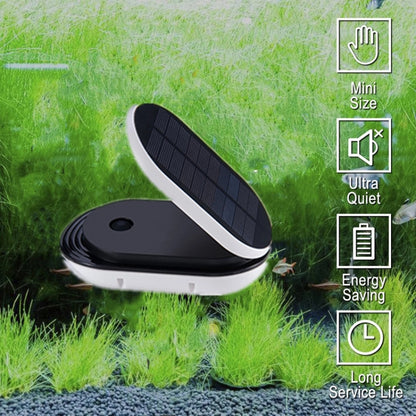 Outdoor Portable Solar Oxygen Pump Aquarium Flip Cover Solar Oxygen Pump(Black) - Air Pumps by buy2fix | Online Shopping UK | buy2fix