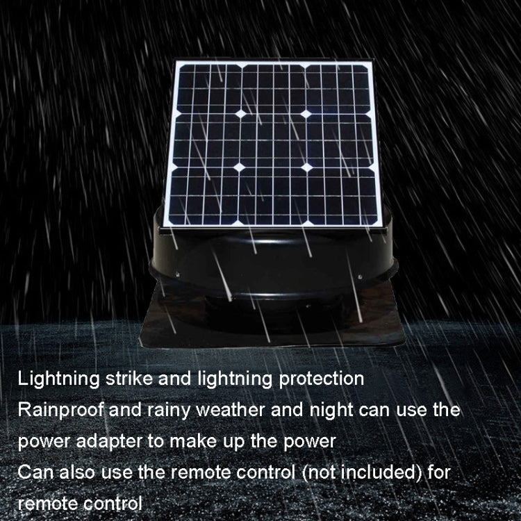 SRVF-320 Solar Roof Exhaust Fan Aluminum Alloy Exhaust Switching Fan Negative Pressure Fan by buy2fix