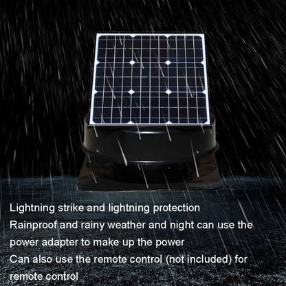 SRVF-320 Solar Roof Exhaust Fan Aluminum Alloy Exhaust Switching Fan Negative Pressure Fan by buy2fix