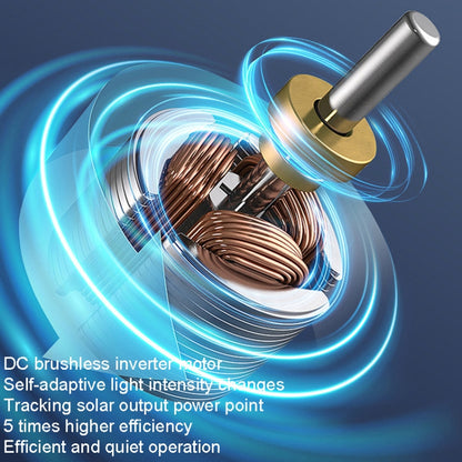 SRVF-320 Solar Roof Exhaust Fan Aluminum Alloy Exhaust Switching Fan Negative Pressure Fan by buy2fix