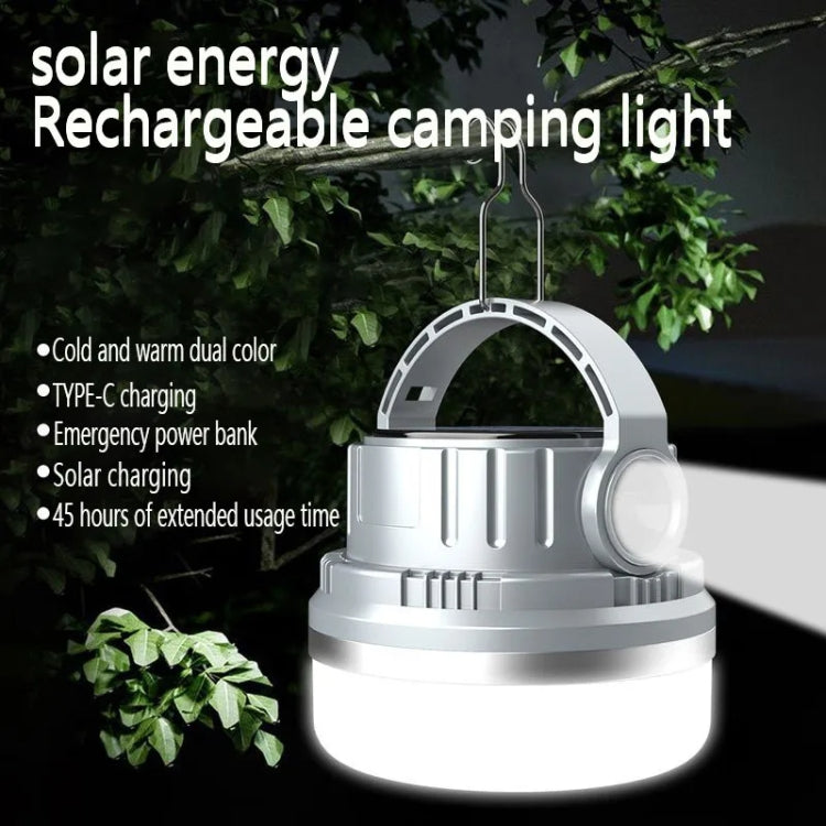 M10 Solar Tent Light With Portable Power Supply Handheld Camping Light Outdoor Vintage Mood Lights(Gray) - Camping Lighting by buy2fix | Online Shopping UK | buy2fix