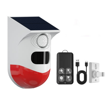 CT80R USB Upgrade Model Infrared Motion Detector Solar Outdoor PIR Wireless Strobe Siren Detector Sound Alarm by buy2fix