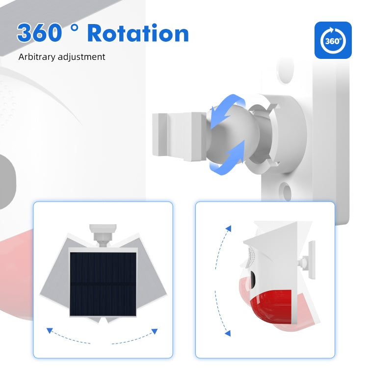 CT80R USB Upgrade Model Infrared Motion Detector Solar Outdoor PIR Wireless Strobe Siren Detector Sound Alarm by buy2fix