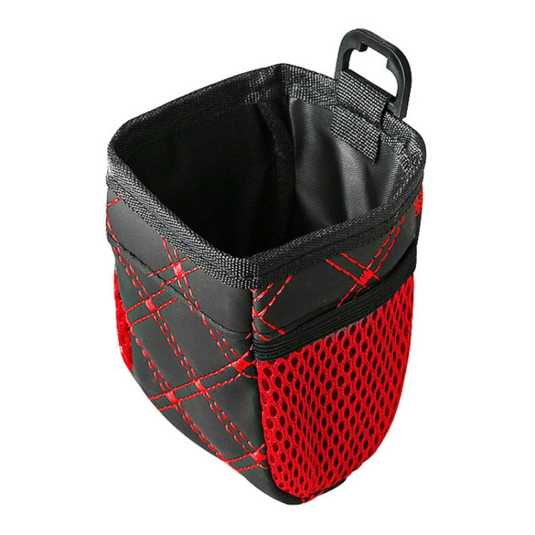 2pcs Car Air Outlet Sundries Storage Bag With Net Pocket(Red Line) by buy2fix