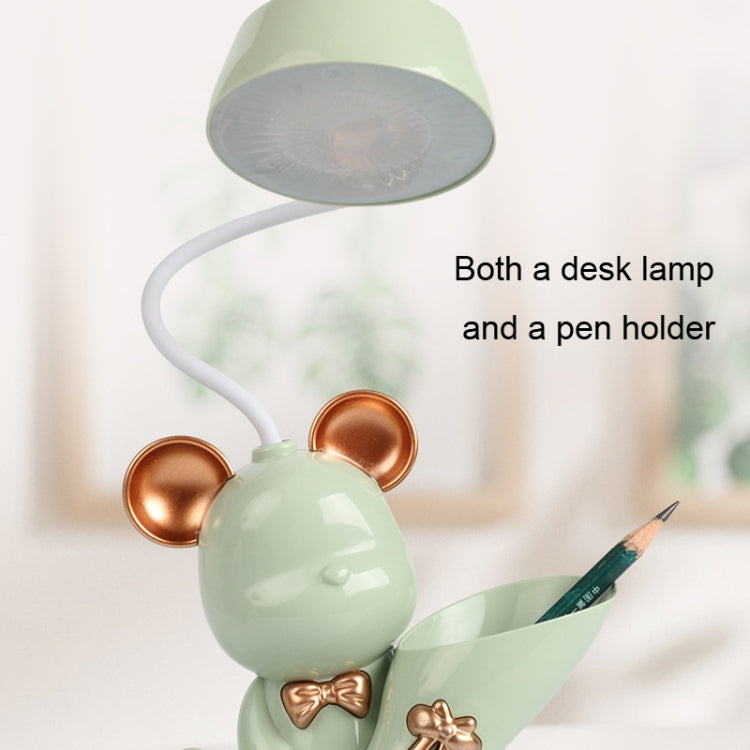 LED Cartoon Multi Function Pen Holder Charging Station Lights(Bunny Blue) - Desk Lamps by buy2fix | Online Shopping UK | buy2fix