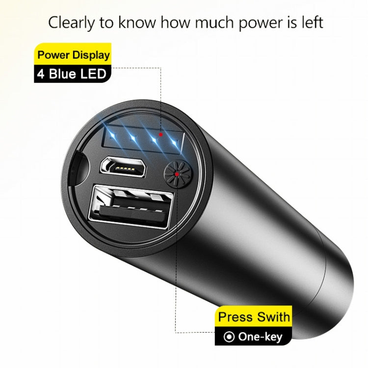 1800mAh LED Outdoor Strong Lighting Lithium Battery Flashlight, Color: Fixed Focus Silver - LED Flashlight by buy2fix | Online Shopping UK | buy2fix