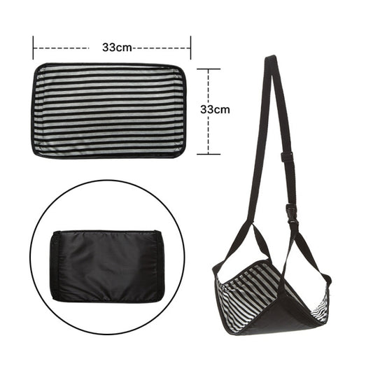 Travel Foot Rest Hammock Office Leisure Pedal, Color: Black White Stripe All-in-one by buy2fix