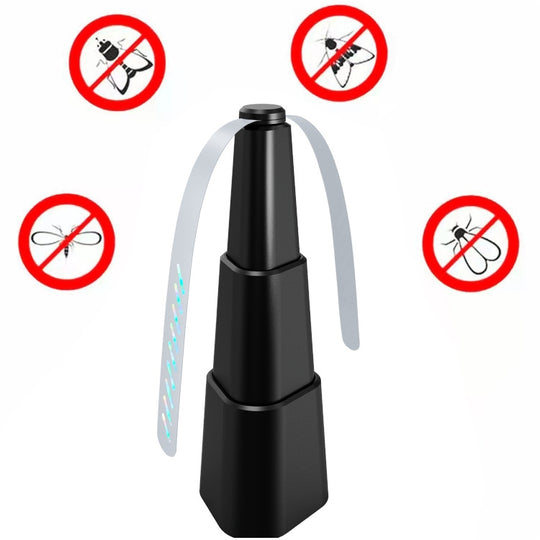 Telescopic Fan Blade Fly Repellent Indoor And Outdoor Multifunctional Automatic Fly Trap, Style: Battery Model