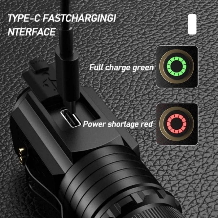 3 LED Mini Flashlight Rechargeable Waterproof 2000LM Super Bright Torch, Spec: Tail Magnet by buy2fix