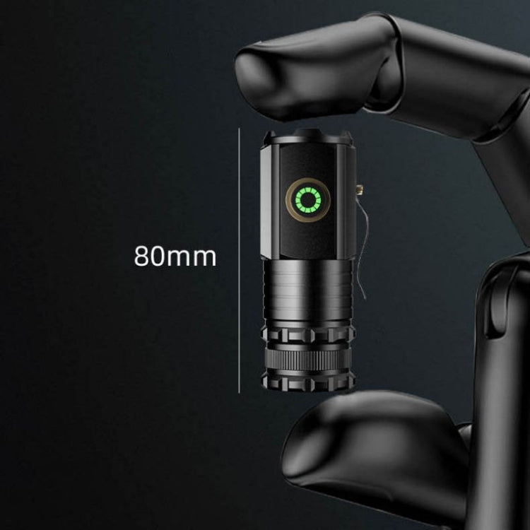 3 LED Mini Flashlight Rechargeable Waterproof 2000LM Super Bright Torch, Spec: Tail Magnet by buy2fix