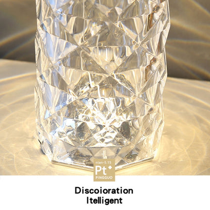 RGB Crystal Rose Atmosphere Table Lamp Bedroom Touch LED Decorative Night Light, Style: Bluetooth Speaker Model - Bedside Light by buy2fix | Online Shopping UK | buy2fix