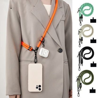 10mm Thick Rope Mobile Phone Lanyard Spacer Adjustable Anti Theft Phone Strap(NO.7 White Orange) - Lanyards & Wrist Straps by buy2fix | Online Shopping UK | buy2fix