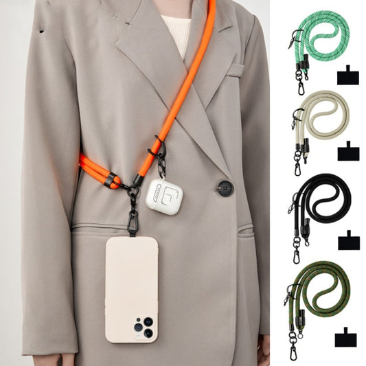 10mm Thick Rope Mobile Phone Lanyard Spacer Adjustable Anti Theft Phone Strap(NO.7 White Orange) - Lanyards & Wrist Straps by buy2fix | Online Shopping UK | buy2fix