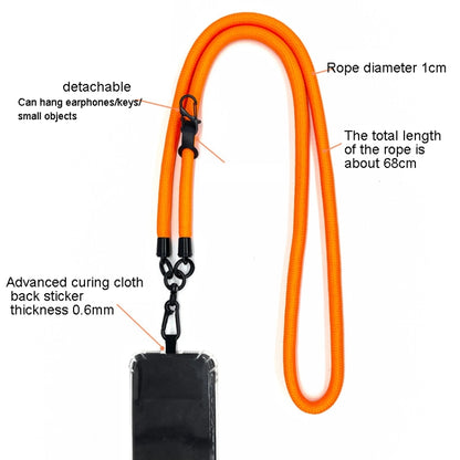 10mm Thick Rope Mobile Phone Lanyard Spacer Adjustable Anti Theft Phone Strap(NO.12 Gray Blue) - Lanyards & Wrist Straps by buy2fix | Online Shopping UK | buy2fix