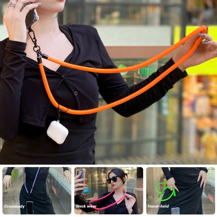 10mm Thick Rope Mobile Phone Lanyard Spacer Adjustable Anti Theft Phone Strap(NO.7 White Orange) - Lanyards & Wrist Straps by buy2fix | Online Shopping UK | buy2fix