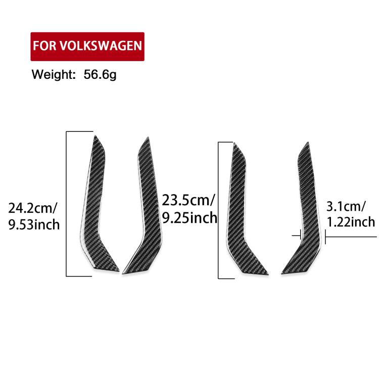 For Volkswagen Sagitar 2019-2023 4pcs /Set Left-hand Drive Door Armrest Decorative Stickers(Black) - Car Interior Mouldings by buy2fix | Online Shopping UK | buy2fix
