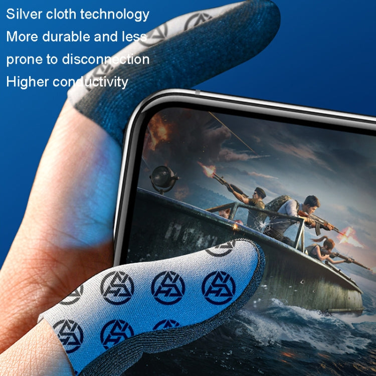 1pair Gaming Super Conductive Silver Cloth Chicken Game Finger Cover Touch Screen Anti-slip Sweatproof Hand Game Finger Gloves, Color: Silver - Gaming Finger Sleeves by buy2fix | Online Shopping UK | buy2fix
