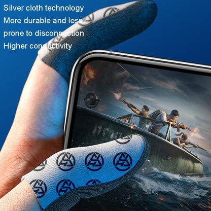 1pair Gaming Super Conductive Silver Cloth Chicken Game Finger Cover Touch Screen Anti-slip Sweatproof Hand Game Finger Gloves, Color: Silver - Gaming Finger Sleeves by buy2fix | Online Shopping UK | buy2fix