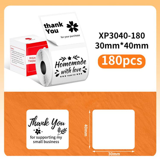 Phomemo 30x40mm-180pcs  Thermal Labels For M110 Printer