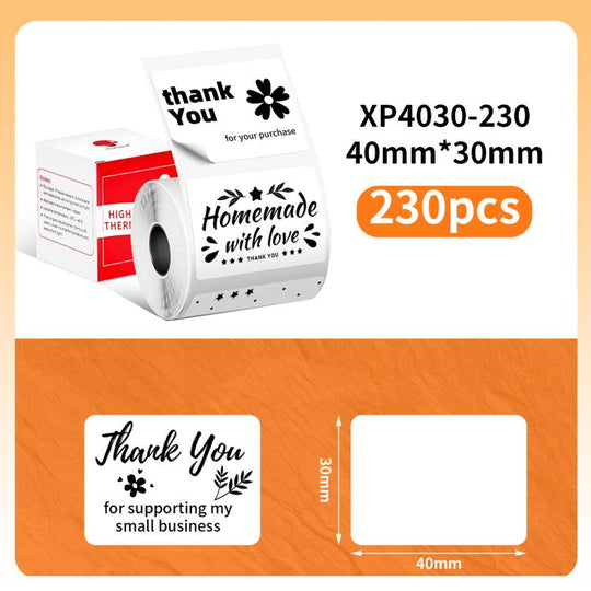 Phomemo 40x30mm-230pcs  Thermal Labels For M110 Printer