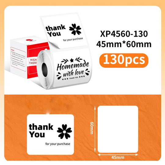 Phomemo 45x60mm-130pcs   Thermal Labels For M110 Printer