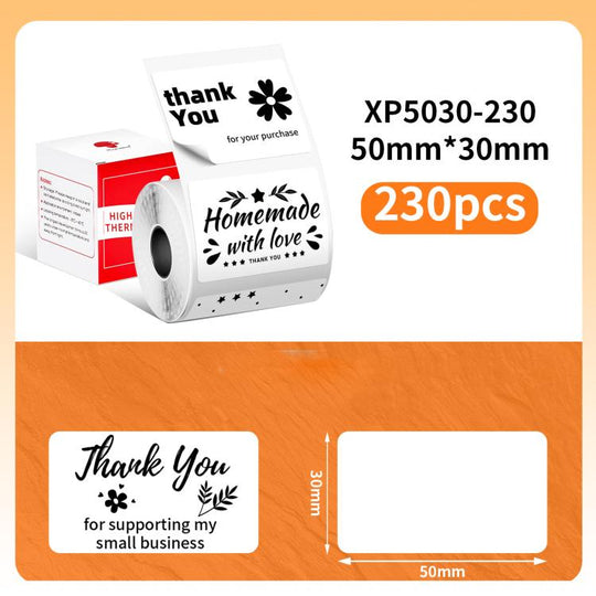 Phomemo 50x30mm-230pcs  Thermal Labels For M110 Printer