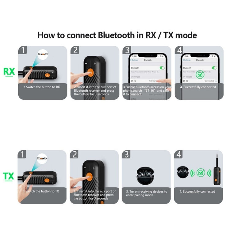 Bluetooth 5.2 Car Receiver TV Computer Transmitter - Audio Receiver Transmitter by buy2fix | Online Shopping UK | buy2fix