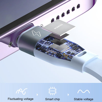 ROMOSS CB256L 1.2m 6A 100W 8 Pin + USB-C/Type-C + Micro USB 3 In 1 Charging Cable(Blue) - Multifunction Cable by ROMOSS | Online Shopping UK | buy2fix