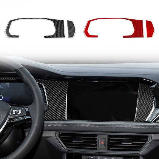 For Volkswagen Sagitar 2019-2023 2pcs /Set Left-hand Drive Dashboard Decoration Stickers(Black) - Car Interior Mouldings by buy2fix | Online Shopping UK | buy2fix