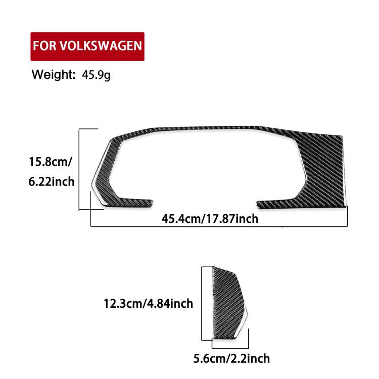 For Volkswagen Sagitar 2019-2023 2pcs /Set Left-hand Drive Dashboard Decoration Stickers(Black) - Car Interior Mouldings by buy2fix | Online Shopping UK | buy2fix