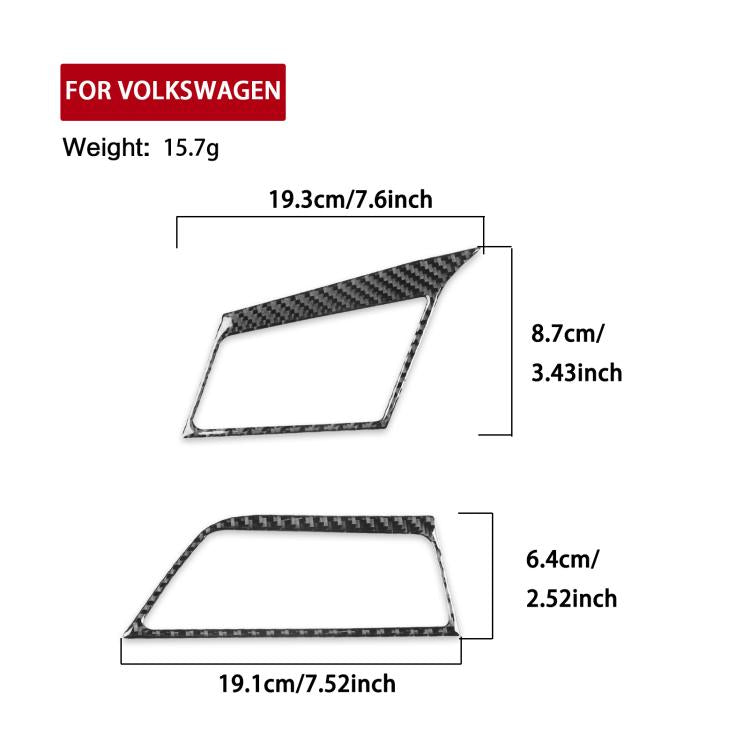 For Volkswagen Sagitar 2019-2023 2pcs /Set Left-hand Drive Left & Right Air Outlet Stickers(Black) - Car Interior Mouldings by buy2fix | Online Shopping UK | buy2fix