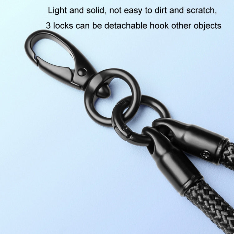 Nylon Braided Lanyard For Mobile Phone Multi-function Anti-lost Pad(Gray) - Lanyards & Wrist Straps by buy2fix | Online Shopping UK | buy2fix