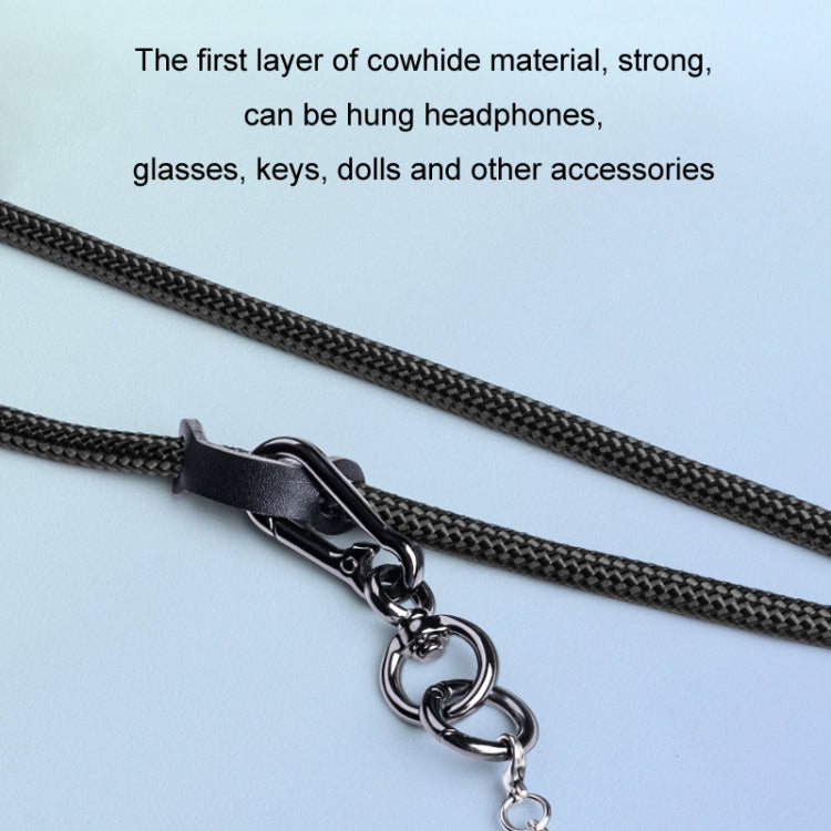 Nylon Braided Lanyard For Mobile Phone Multi-function Anti-lost Pad(Gray) - Lanyards & Wrist Straps by buy2fix | Online Shopping UK | buy2fix