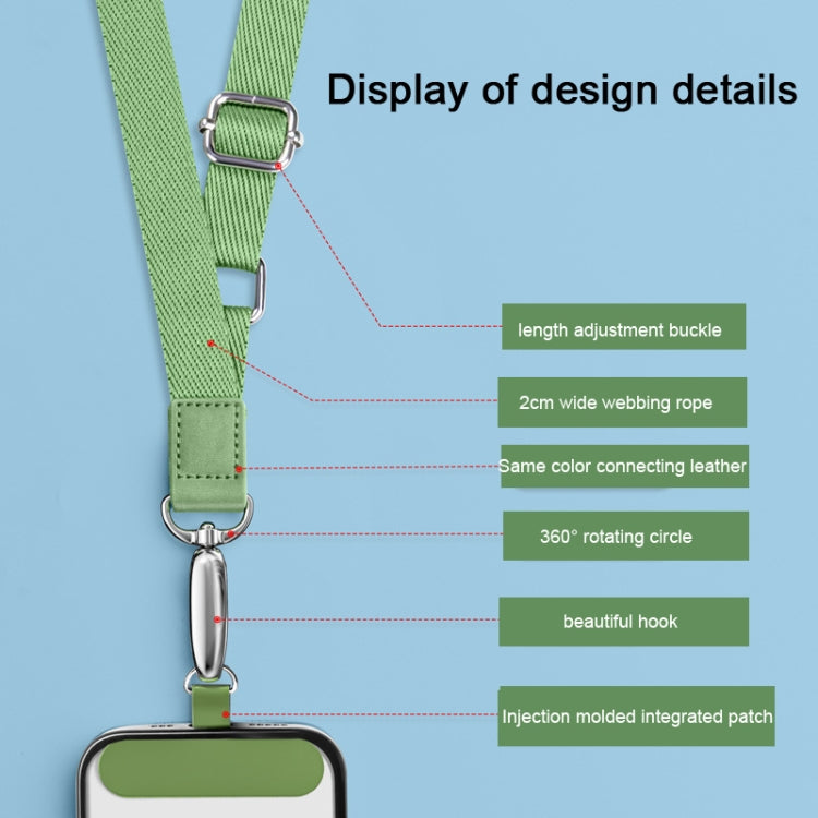 Mobile Phone Messenger Lanyard Adjustable Wide Hanging Neck Sling(Classic Black) - Lanyards & Wrist Straps by buy2fix | Online Shopping UK | buy2fix