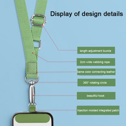 Mobile Phone Messenger Lanyard Adjustable Wide Hanging Neck Sling(Gem Blue) - Lanyards & Wrist Straps by buy2fix | Online Shopping UK | buy2fix