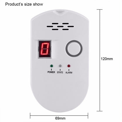 Combustible Gas Pipeline Digital Display Alarm, Specification: UK Plug by buy2fix