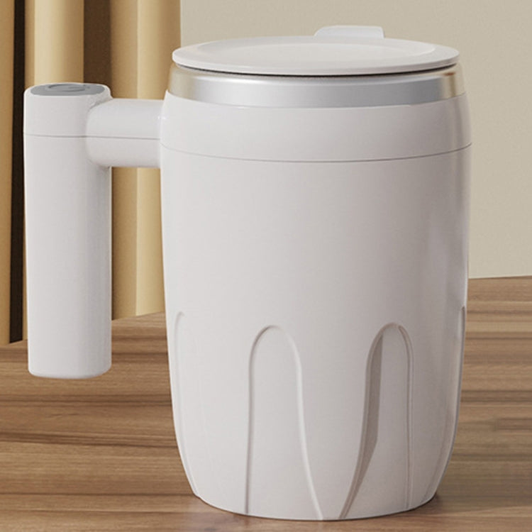 Automatic Stainless Steel Stirring Cup Portable Coffee Mug Magnetic Mug(White) by buy2fix