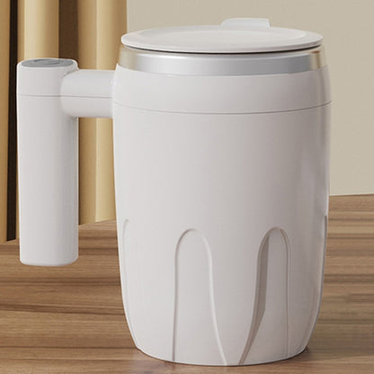 Automatic Stainless Steel Stirring Cup Portable Coffee Mug Magnetic Mug(White) by buy2fix
