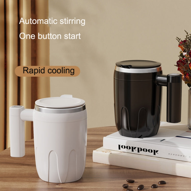 Automatic Stainless Steel Stirring Cup Portable Coffee Mug Magnetic Mug(White) by buy2fix