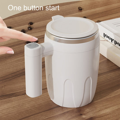 Automatic Stainless Steel Stirring Cup Portable Coffee Mug Magnetic Mug(White) by buy2fix