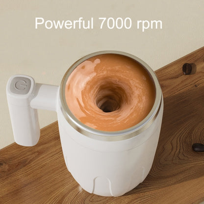 Automatic Stainless Steel Stirring Cup Portable Coffee Mug Magnetic Mug(White) by buy2fix