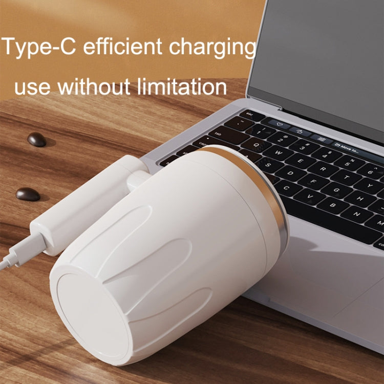 Automatic Stainless Steel Stirring Cup Portable Coffee Mug Magnetic Mug(White) by buy2fix