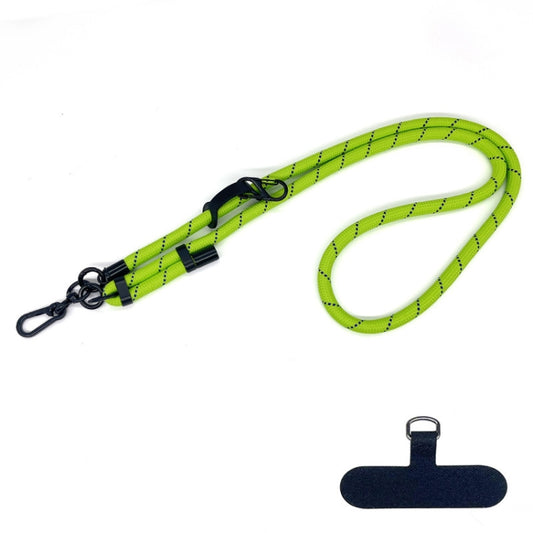 10mm Thick Rope Mobile Phone Anti-Lost Adjustable Lanyard Spacer(Green Blue Fine Lines) - Lanyards & Wrist Straps by buy2fix | Online Shopping UK | buy2fix