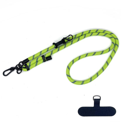 10mm Thick Rope Mobile Phone Anti-Lost Adjustable Lanyard Spacer(Green Blue Coarse Pattern) - Lanyards & Wrist Straps by buy2fix | Online Shopping UK | buy2fix