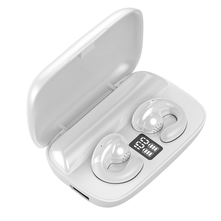 S19 Wireless Ear Clip Noise Reduction Bluetooth Headphone Bone Conduction No Delay Headset(White) - Bluetooth Earphone by buy2fix | Online Shopping UK | buy2fix