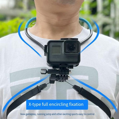 TUYU Camera Neck Holder Mobile Phone Chest Strap Mount For Video Shooting//POV, Spec: Vertical Shooting (Blue) by buy2fix